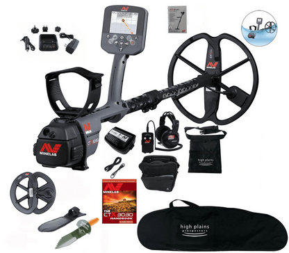 Minelab CTX 3030 Waterproof Metal Detector with 6" Smart Coil and High Plains Gear - 3228-0101-free-gear3-bundle