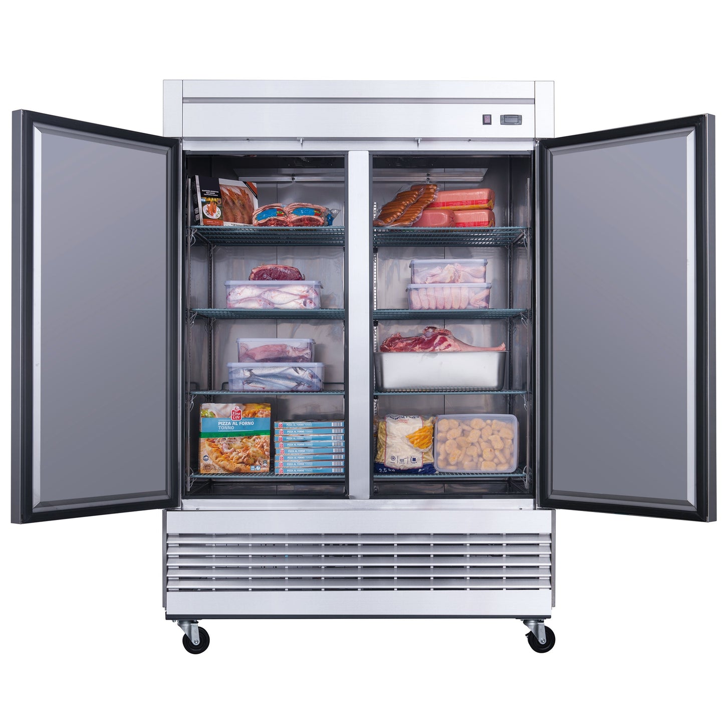 Chef AAA - Commercial 55" Reach-In Freezer Solid 2 Door 40 cu.ft. - T55F