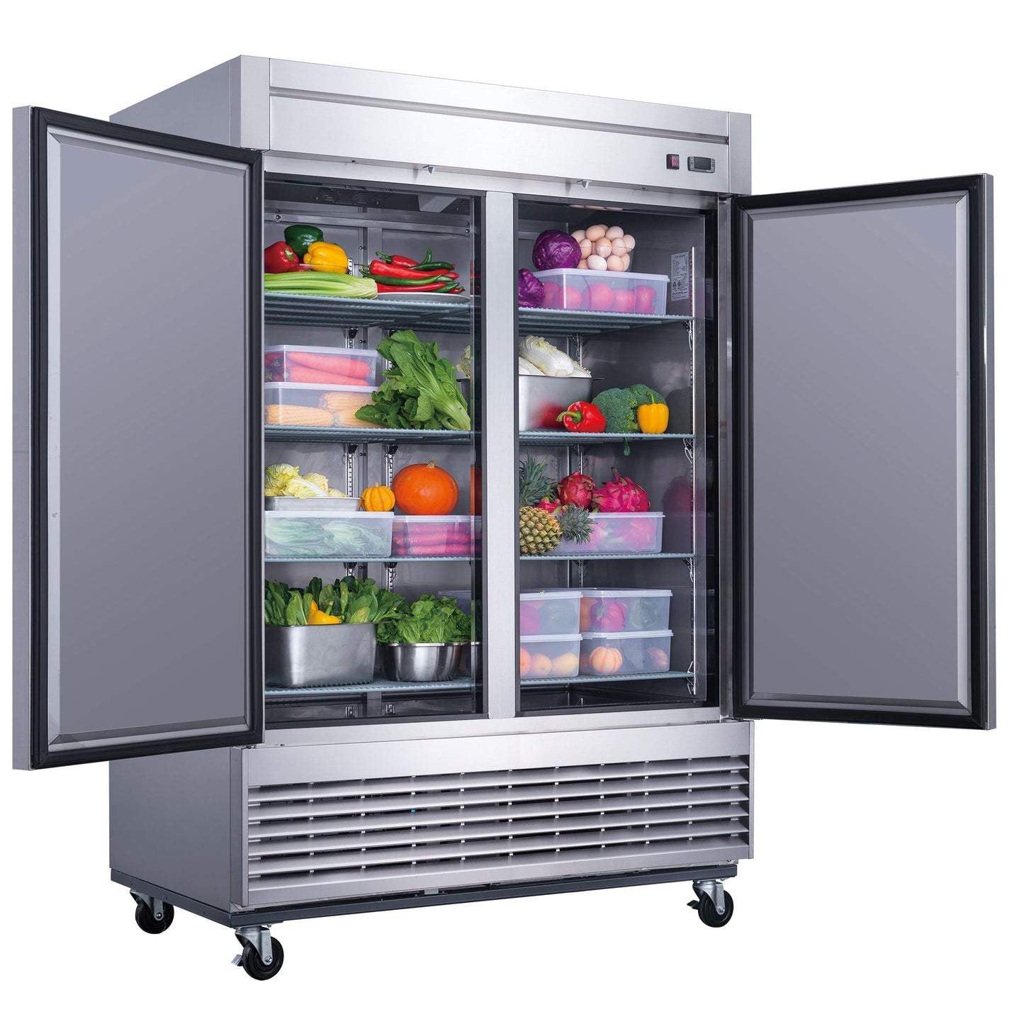 Chef AAA - Commercial 55" Reach-In Refrigerator Solid 2 Door 40 cu.ft. - T55R