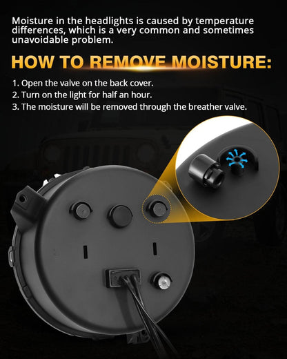 Auxbeam 9 Inch 100W Dot Approved LED Headlights with Halo DRL&Turn Signal High/Low Beam for 2018-2023 Jeep Wrangler JL Sport Sahara Rubicon MOAB Gladiator JT - QP010102