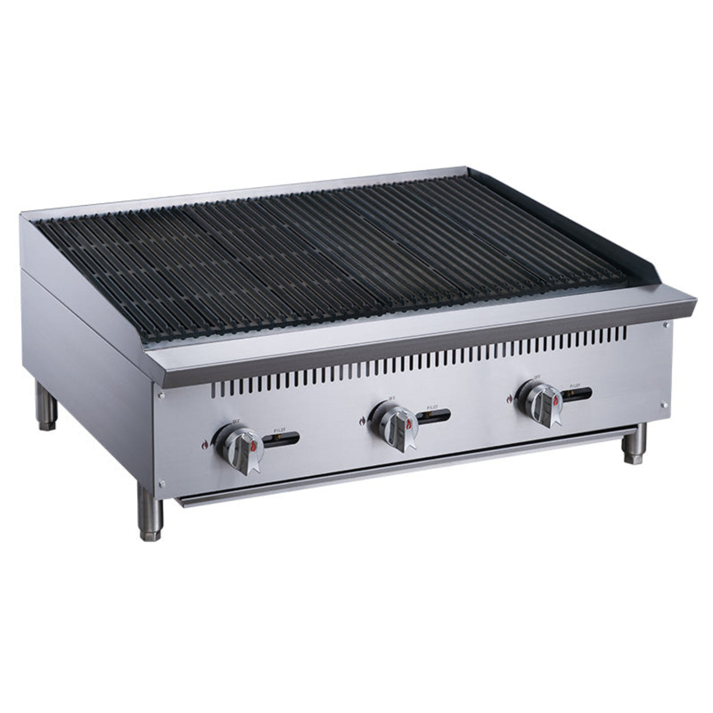 Chef AAA Commercial 36 in. Countertop Charbroiler - TCCB36