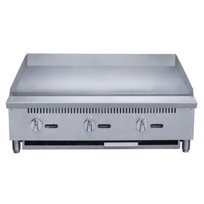 Chef AAA Commercial 36 in. Countertop with Griddle with 3 Burners NG - TCGM36