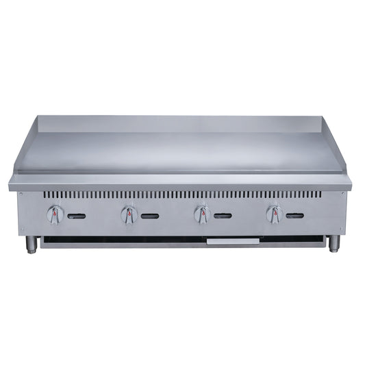 Chef AAA Commercial 48 in. Countertop with Griddle with 4 Burners NG - TCGM48