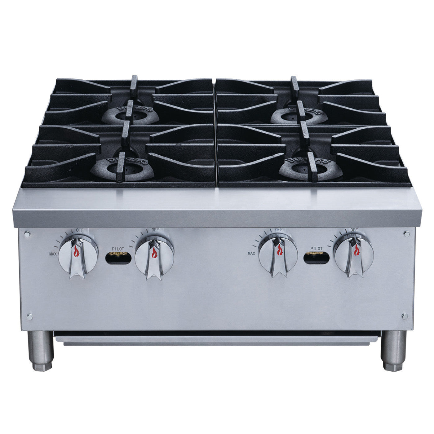 Chef AAA Commercial 24" Hot Plate with 4 Burners NG - TCHPA24
