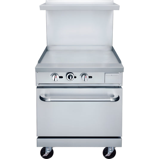 Chef AAA - TCR24-GM Commercial 24" Oven Range 24" Griddle Natural Gas - TCR24-GM