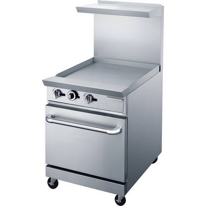Chef AAA - TCR24-GM Commercial 24" Oven Range 24" Griddle Natural Gas - TCR24-GM