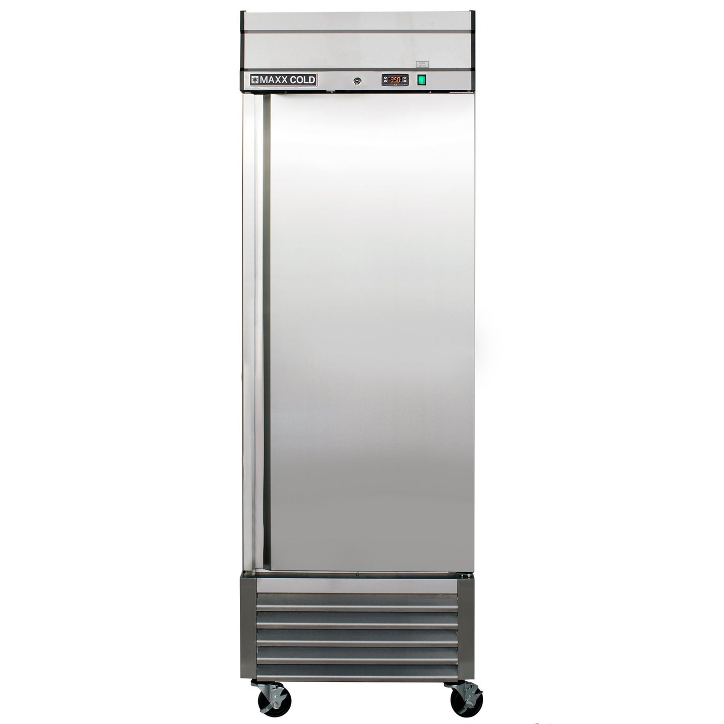 Maxx Cold Single Door Reach-In Refrigerator, Bottom Mount, 27"W, 23 cu. ft. Storage Capacity, in Stainless Steel - MXSR-23FDHC