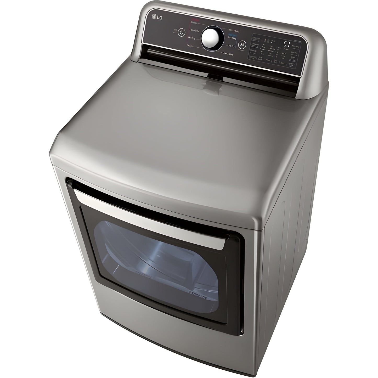 LG 7.3-Cu. Ft. Ultra Large Capacity Smart wi-fi Enabled Rear Control Gas Dryer with EasyLoad Door in Graphite Steel (DLG7401VE)