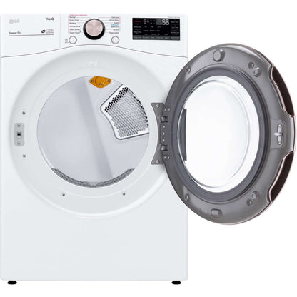 LG 27 In. 7.4-Cu. Ft. Front Load Gas Dryer with TurboSteam and Built-In Intelligence in White (DLGX4001W)