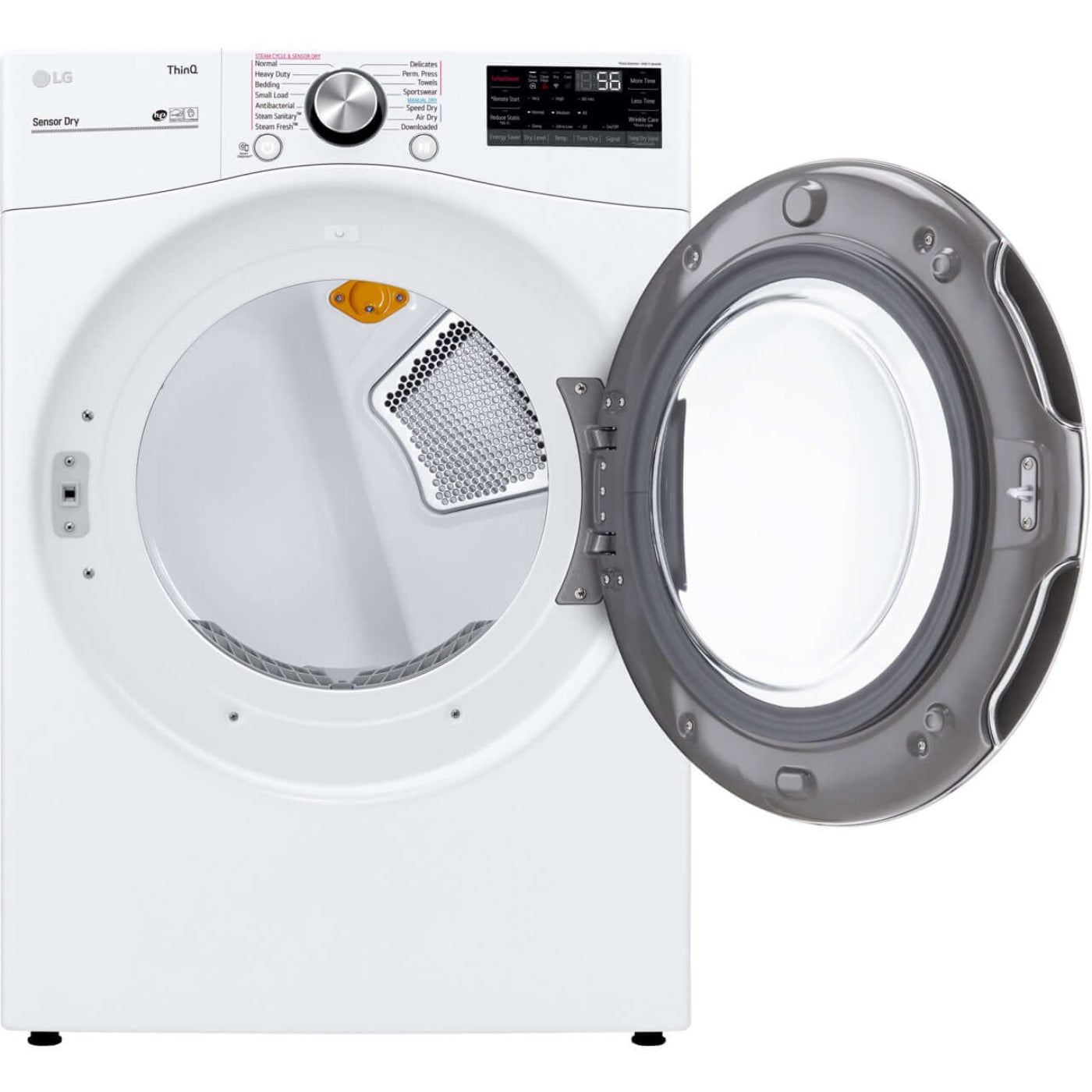 LG 27 In. 7.4-Cu. Ft. Front Load Gas Dryer with TurboSteam and Built-In Intelligence in White (DLGX4201W)