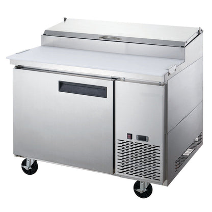 Chef AAA 44" Commercial Sandwich Prep Table Refrigerator 6 Pans 1 Door Stainless Steel 9.8 cu.ft. - TICL1-HC