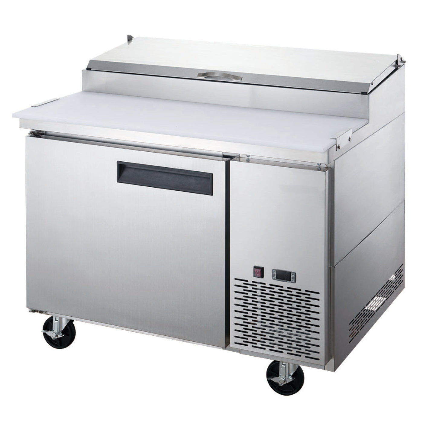 Chef AAA 44" Commercial Sandwich Prep Table Refrigerator 6 Pans 1 Door Stainless Steel 9.8 cu.ft. - TICL1-HC
