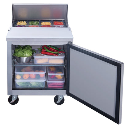 Chef AAA Commercial 29" 8 Pan Salad Sandwich Food Prep Table Refrigerator 6.5cu.ft. TSP29