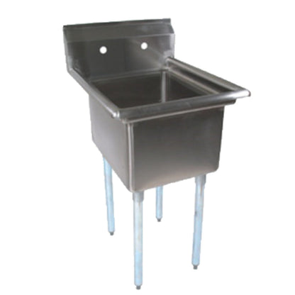 John Boos E1S8-18-12 One-Compartment 23" W x 23-1/2" D E-Series Sink - JBE1S81812