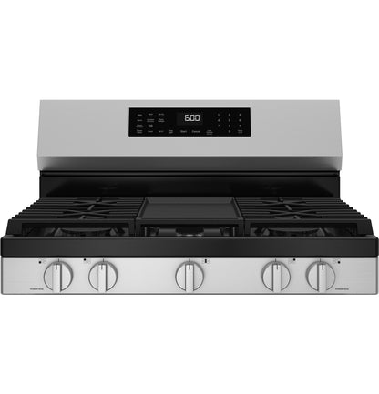 GE APPLIANCES GGF600AVSS GE(R) 30" Free-Standing Gas Convection Range with No Preheat Air Fry and EasyWash(TM) Oven Tray - GGF600AVSS-KT
