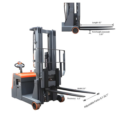 Tory Carrier Counterbalanced Electric Stacker 3300 lbs. Capacity 177" Lifting Height New - NAT33W-177