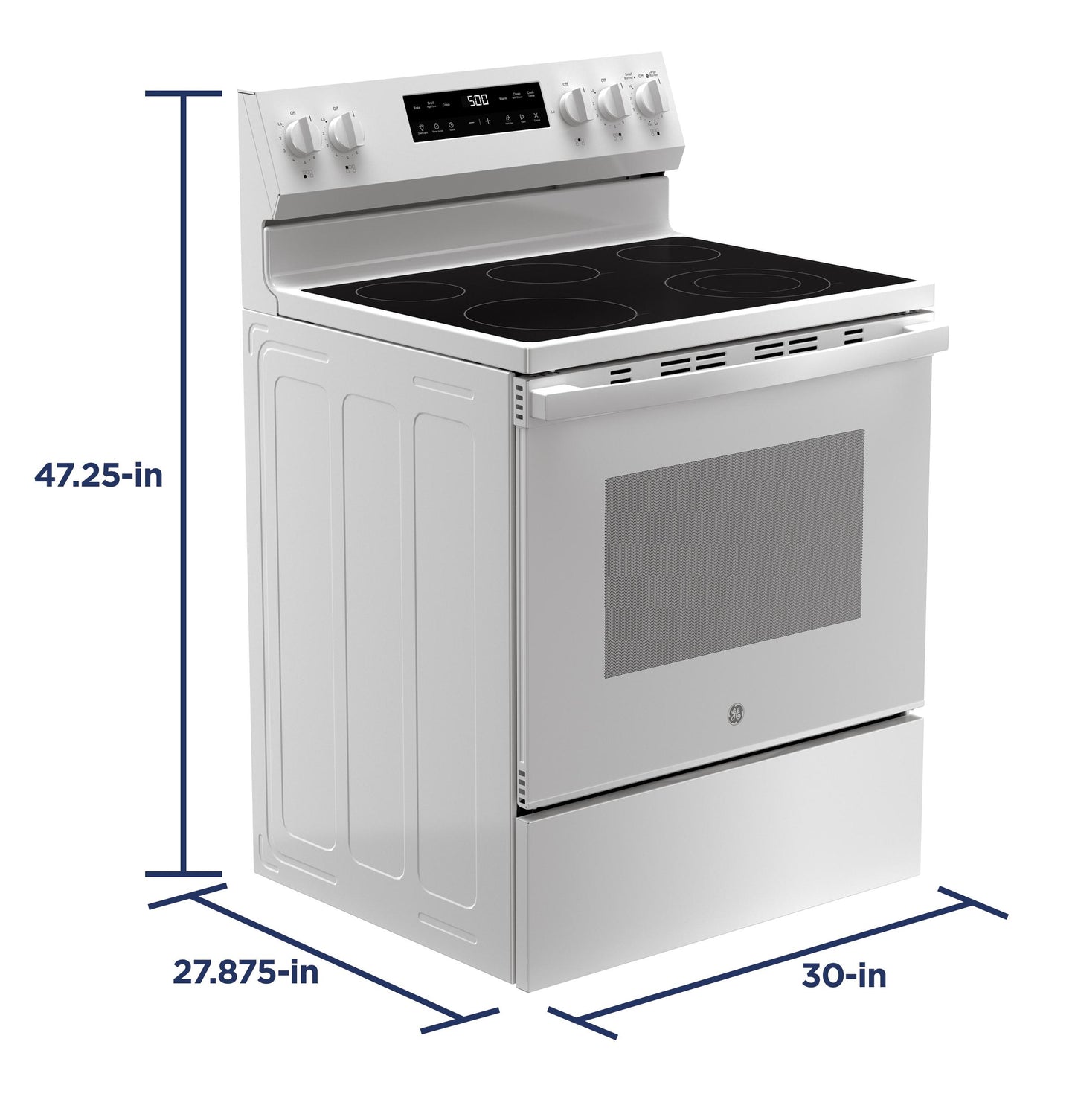 GE APPLIANCES GRF500PVWW GE(R) 30" Free-Standing Electric Range - GRF500PVWW-KT