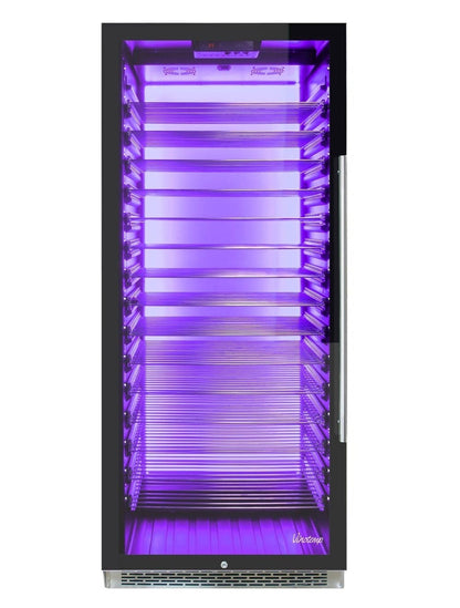 Vinotemp Private Reserve Series 188-Bottle Backlit Panel Commercial 300 Wine Cooler (Left Hinge) - EL-300COMM-L