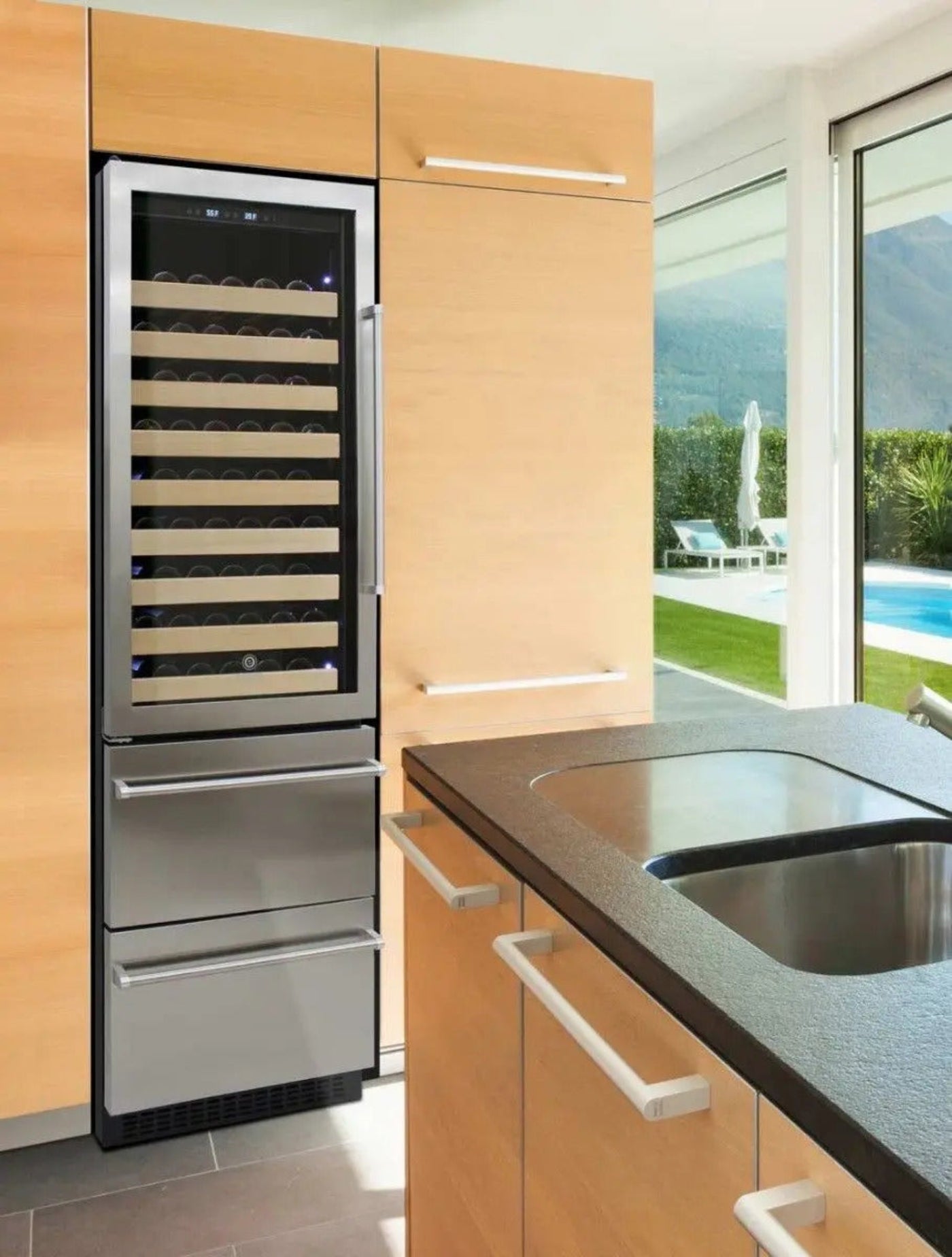 Vinotemp Stainless Steel Wine & Beverage Cooler (Right Hinge) - EL-BWC108-SS