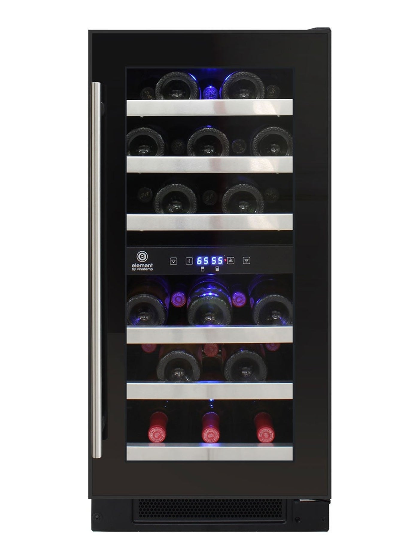 Vinotemp 28-Bottle Dual-Zone Wine Cooler (Black) - EL-WCU101-03