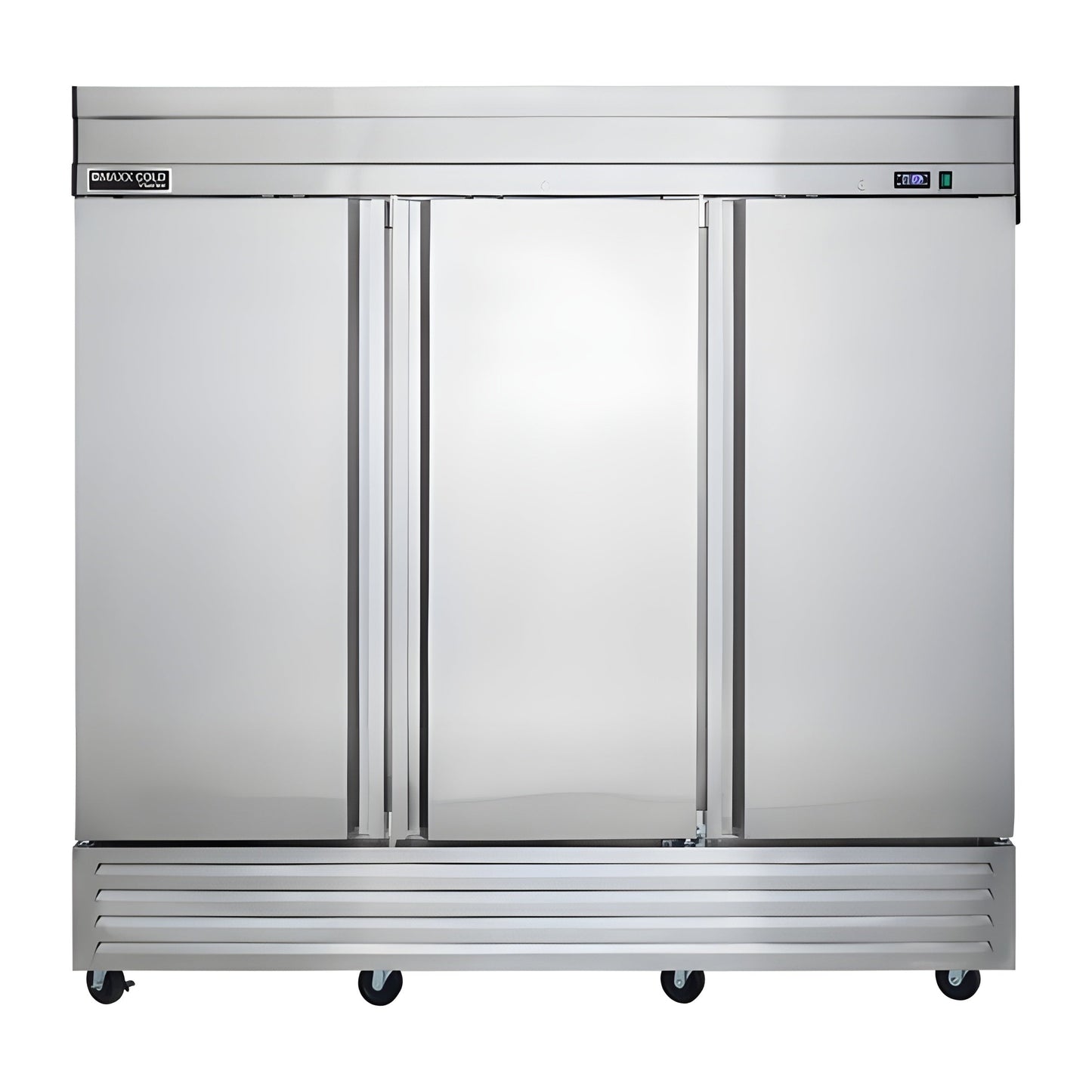 Maxx Cold V-Series 3 Door Reach-In Refrigerator, Bottom Mount, in Stainless Steel - MVR-72FDHC