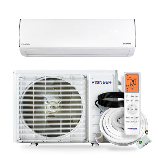 Pioneer® Diamante Essenza™ 11,500 BTU 17 SEER2 230V High-Wall Ductless Mini-Split Air Conditioner Inverter Heat Pump with 16 Ft. Kit - WYT012GLUI17RL