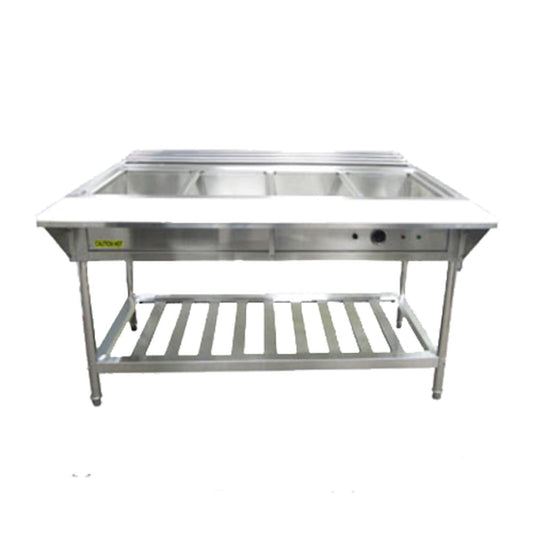 Adcraft EST-240 Electric Hot Food Serving Counter / Water Bath Steam Table with 4 Compartments - EST-240