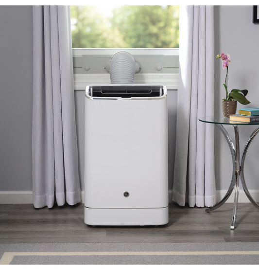 GE APPLIANCES APSA13YBMW GE(R) 14,000 BTU Heat/Cool Portable Air Conditioner for Medium Rooms up to 550 sq ft. (9,950 BTU SACC) - APSA13YBMW-KT