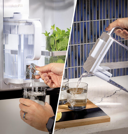 GE 23.2 Cu. Ft. Smart 4-Door French-Door Fridge, Counter-Depth - PJE23BYWFS-KT