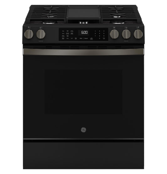 GE APPLIANCES GGS600AVDS GE(R) 30" Slide-In Front-Control Convection Gas Range with No Preheat Air Fry and EasyWash(TM) Oven Tray - GGS600AVDS-KT