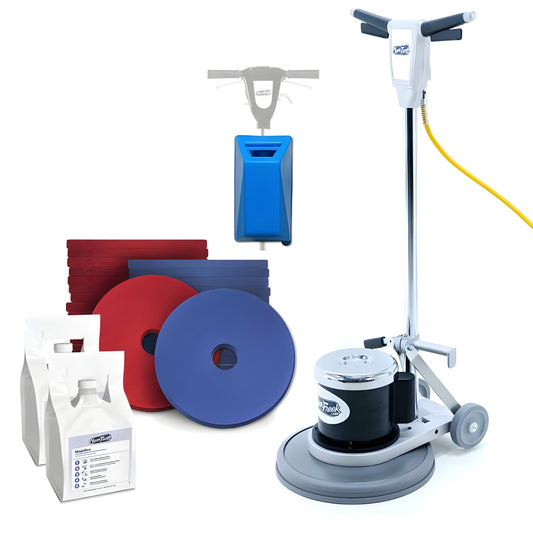 CleanFreak 17" Floor Buffer Commercial Floor Cleaning Package - FLR-PACKAGE1