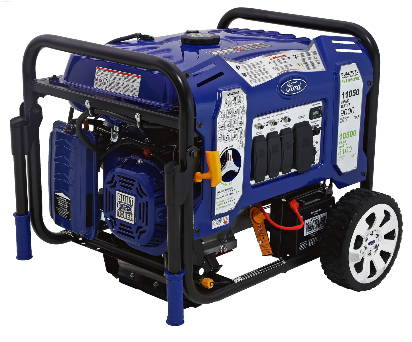 Ford-FG11050PBE 11,050W Dual Fuel Portable Generator with Switch & Go Technology - PowerGen USA - FG11050PBE