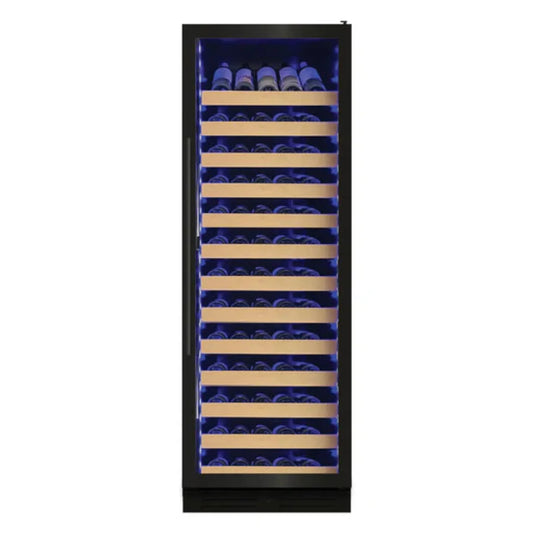 XO APPLIANCE XOU2470WGB Tall Single Zone Wine Cooler, Black Glass Black - XOU2470WGB