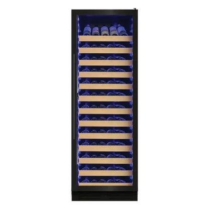 XO APPLIANCE XOU2470WGB Tall Single Zone Wine Cooler, Black Glass Black - XOU2470WGB