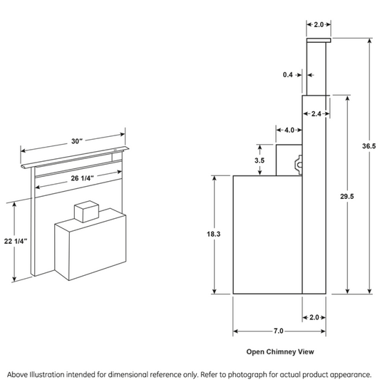 CAFE UVD6301SPSS Universal 30" Telescopic Downdraft System in Stainless Steel - UVD6301SPSS