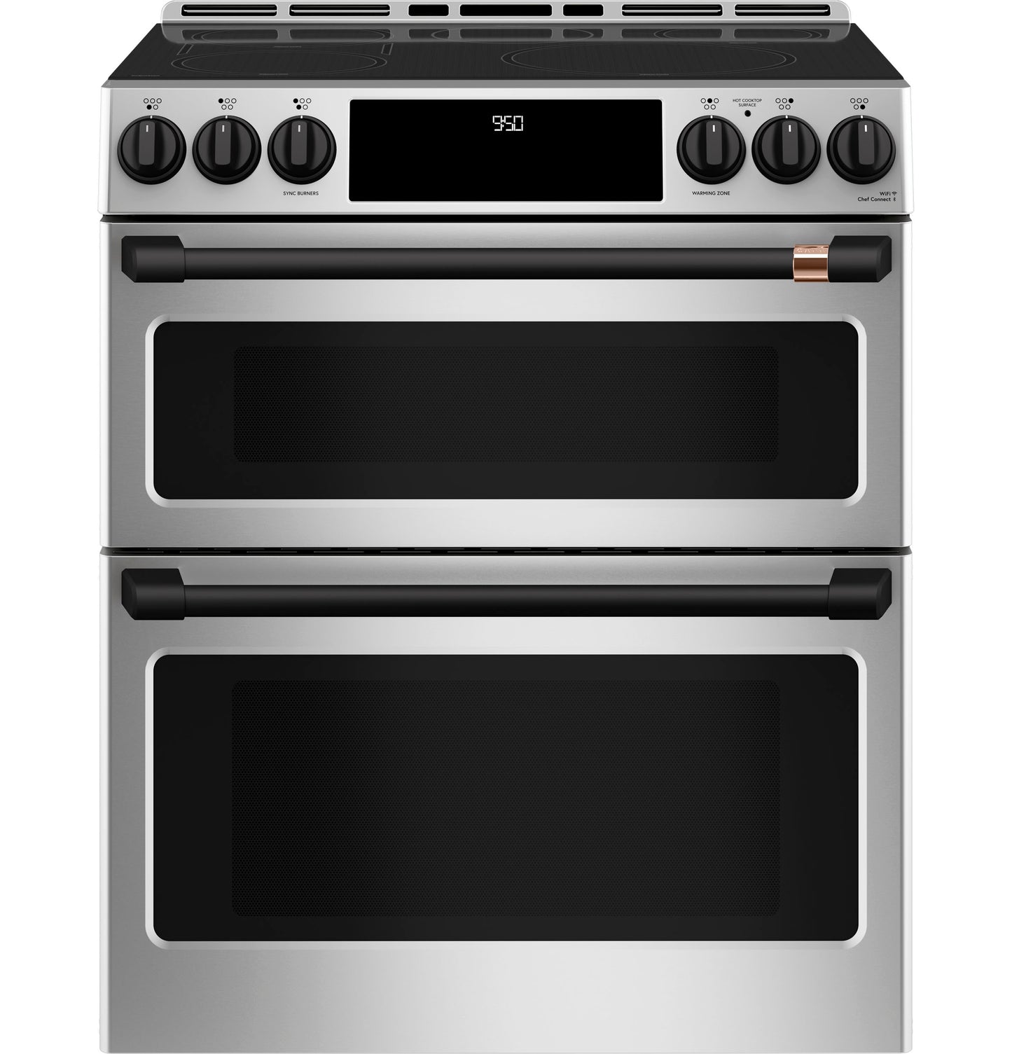 CAFE CHS950P2MS1 CAFé 30" Smart Slide-In, Front-Control, Induction and Convection Double-Oven Range in Stainless Steel - CHS950P2MS1