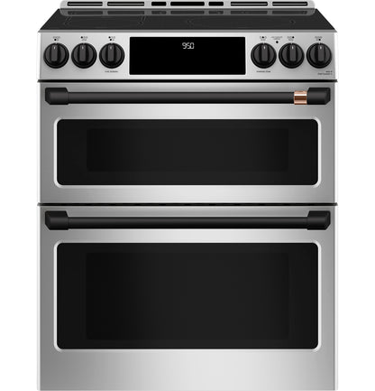CAFE CHS950P2MS1 CAFé 30" Smart Slide-In, Front-Control, Induction and Convection Double-Oven Range in Stainless Steel - CHS950P2MS1