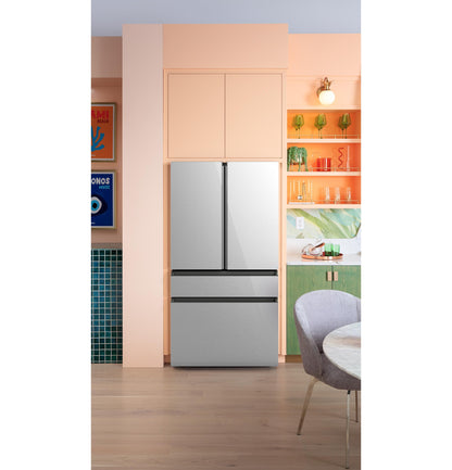 CAFE CJE23DM5WS5 CAFé ENERGY STAR 23.2 Cu. Ft. Smart Counter-Depth 4-Door French-Door Refrigerator in Platinum Glass With Dual-Dispense AutoFill Pitcher Gray - CJE23DM5WS5