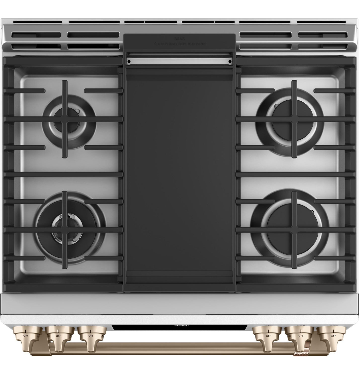 CAFE CGS700P4MW2 CAFé 30" Smart Slide-In, Front-Control, Gas Range with Convection Oven White - CGS700P4MW2