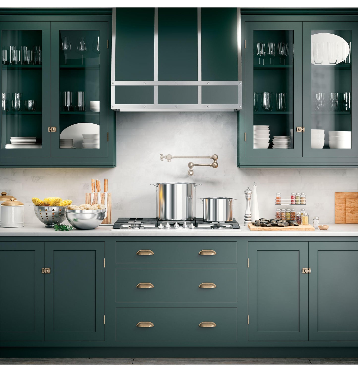 CAFE UVC9360SLSS 36" Smart Designer Custom Insert w/ Dimmable LED Lighting in Stainless Steel - UVC9360SLSS