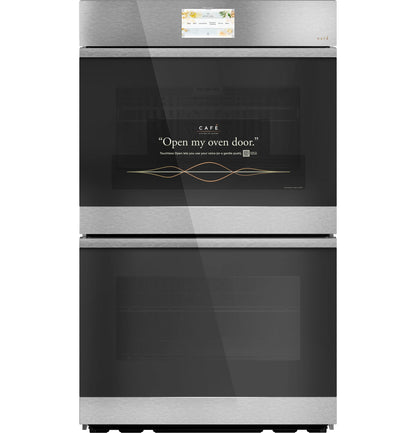 CAFE CTD90DM2NS5 CAFé 30" Smart Built-In Convection Double Wall Oven in Platinum Glass Gray - CTD90DM2NS5