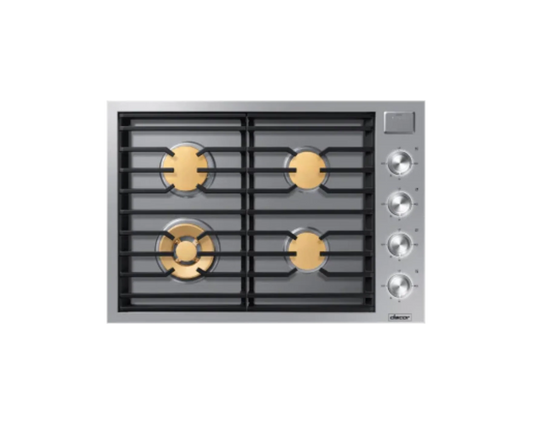 DACOR DTG30M954FS 30" Gas Cooktop, Silver in Stainless Steel, Natural Gas - DTG30M954FS