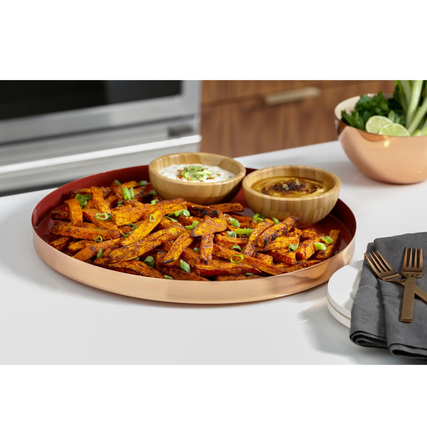 CAFE CGS750P2MS1 CAFé 30" Smart Slide-In, Front-Control, Gas Double-Oven Range with Convection in Stainless Steel - CGS750P2MS1