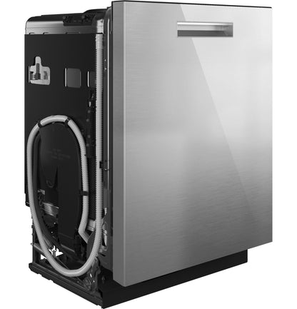 CAFE CDP888M5VS5 CAFé CustomFit ENERGY STAR Stainless Interior Smart Dishwasher with Ultra Wash Top Rack and LED Lights, 39 dBA in Platinum Glass Gray - CDP888M5VS5