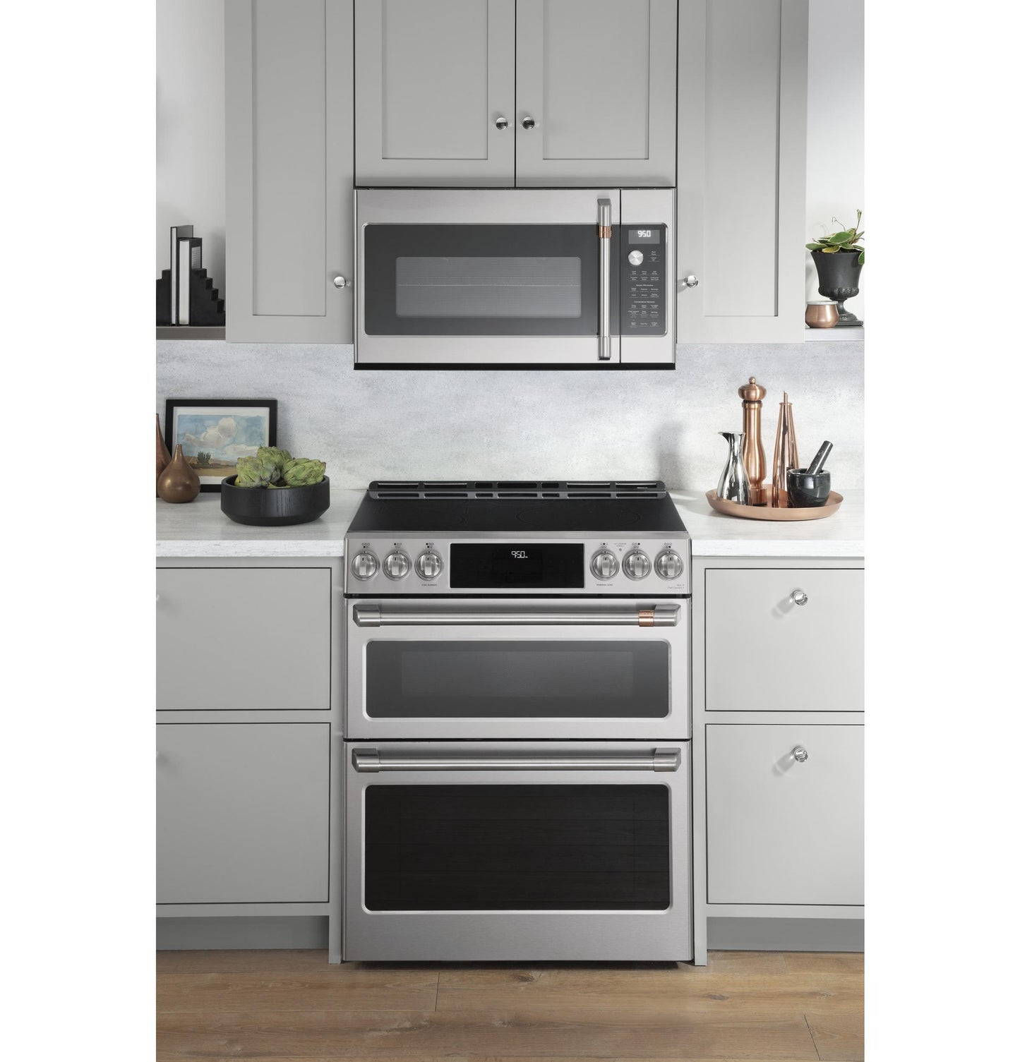 CAFE CHS950P2MS1 CAFé 30" Smart Slide-In, Front-Control, Induction and Convection Double-Oven Range in Stainless Steel - CHS950P2MS1