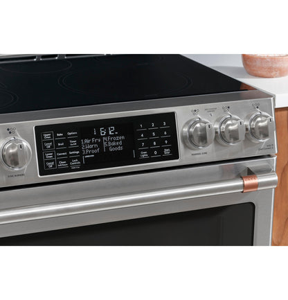CAFE CHS950P2MS1 CAFé 30" Smart Slide-In, Front-Control, Induction and Convection Double-Oven Range in Stainless Steel - CHS950P2MS1