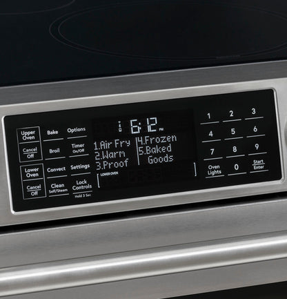 CAFE CHS950P2MS1 CAFé 30" Smart Slide-In, Front-Control, Induction and Convection Double-Oven Range in Stainless Steel - CHS950P2MS1