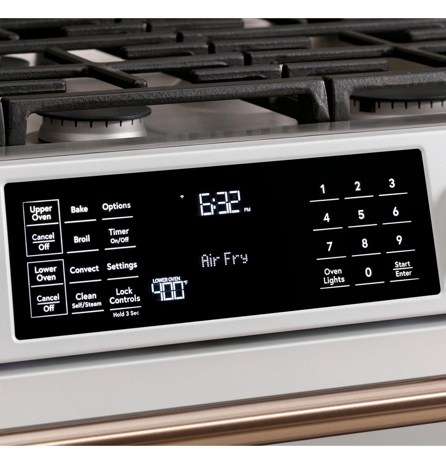 CAFE CGS750P2MS1 CAFé 30" Smart Slide-In, Front-Control, Gas Double-Oven Range with Convection in Stainless Steel - CGS750P2MS1