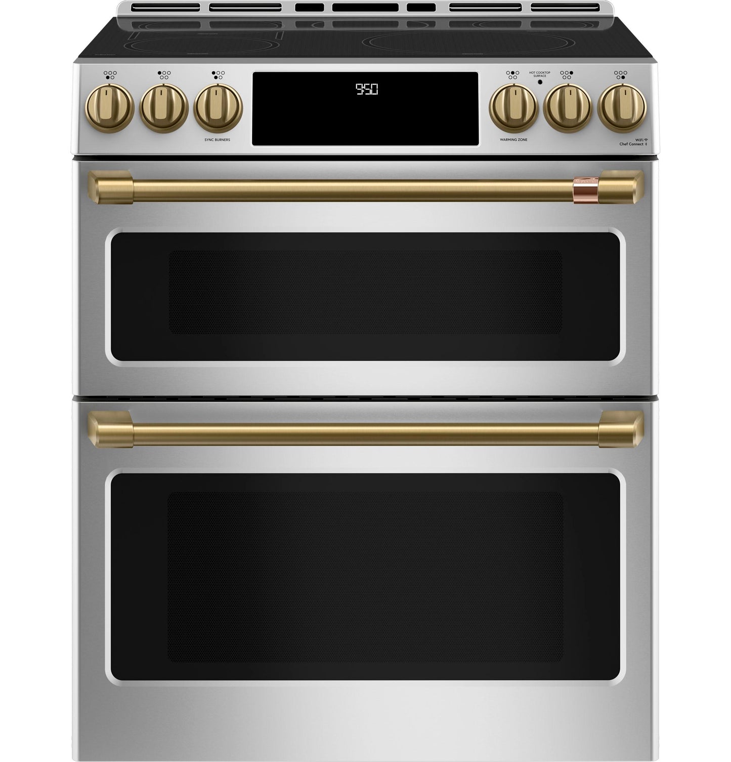 CAFE CHS950P2MS1 CAFé 30" Smart Slide-In, Front-Control, Induction and Convection Double-Oven Range in Stainless Steel - CHS950P2MS1