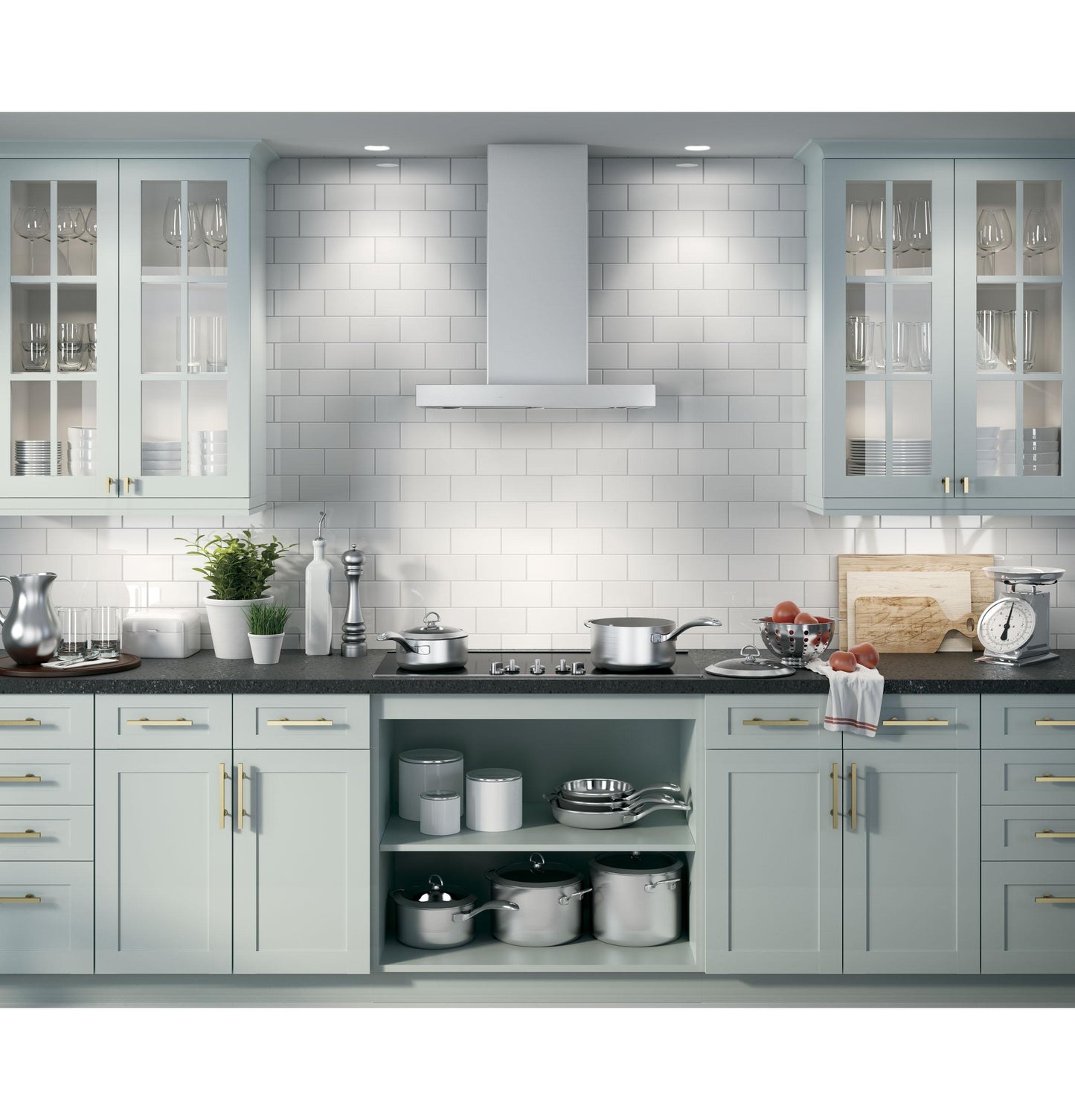 CAFE UVW9301SLSS 30" Smart Designer Wall Mount Hood w/ Perimeter Venting in Stainless Steel - UVW9301SLSS